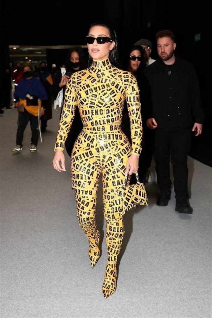 Kim Kardashian in Yellow Corset Dress