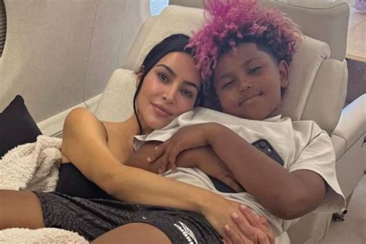 Kim Kardashian Smothers Son Saint, 5, With Kisses As He Photobombs Her IG Story — Watch