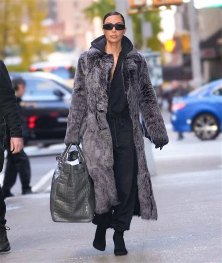 Kim Kardashian walking in tan