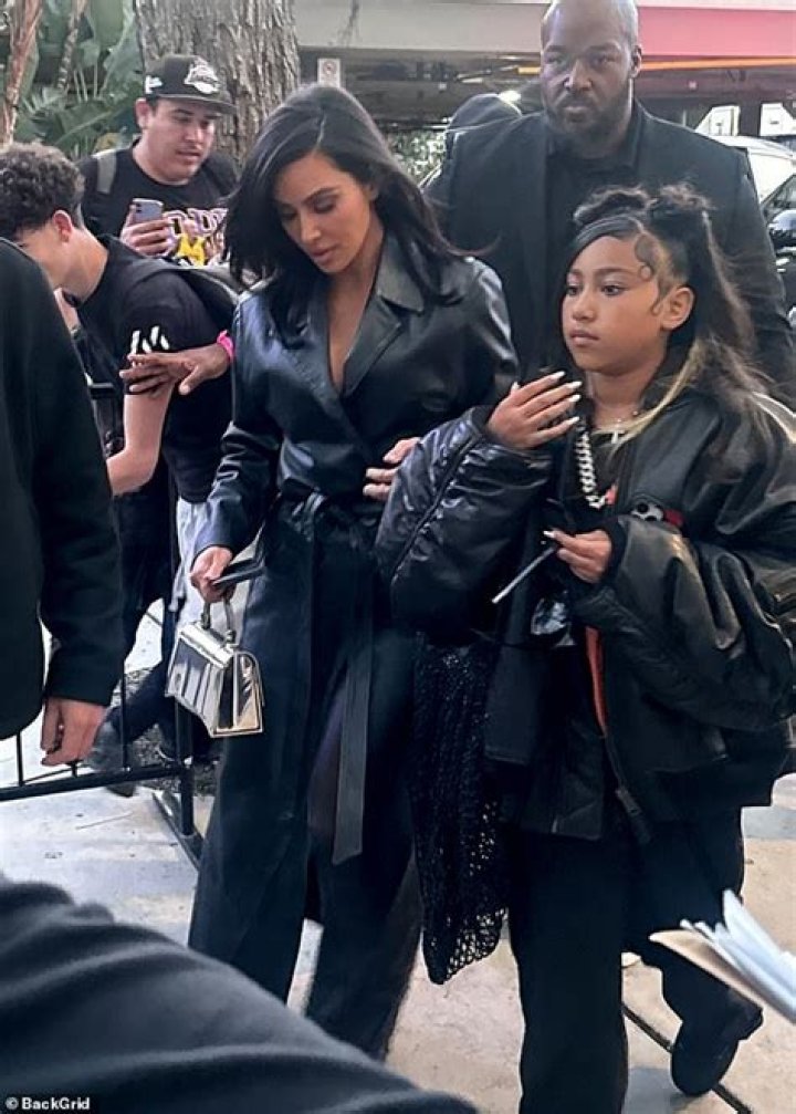 Kim Kardashian with North West in 2015