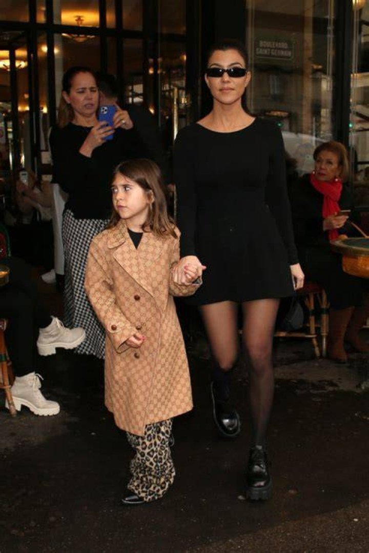 Kourtney and Penelope at Paris Fashion Week