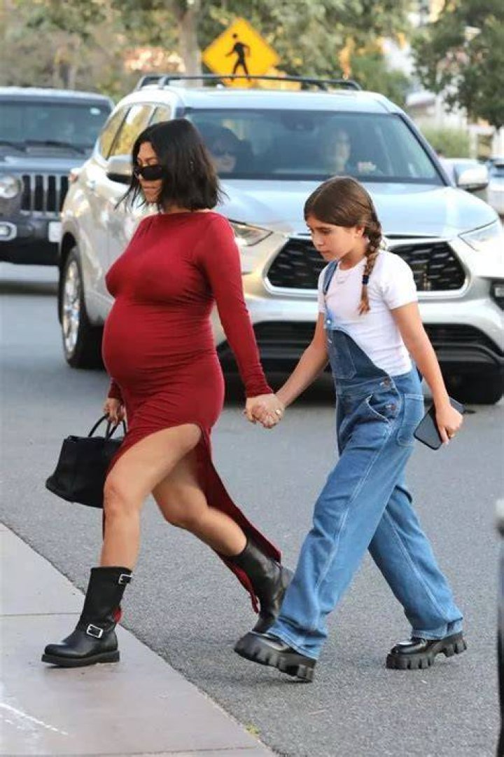 Kourtney Kardashian in Maxi Dress