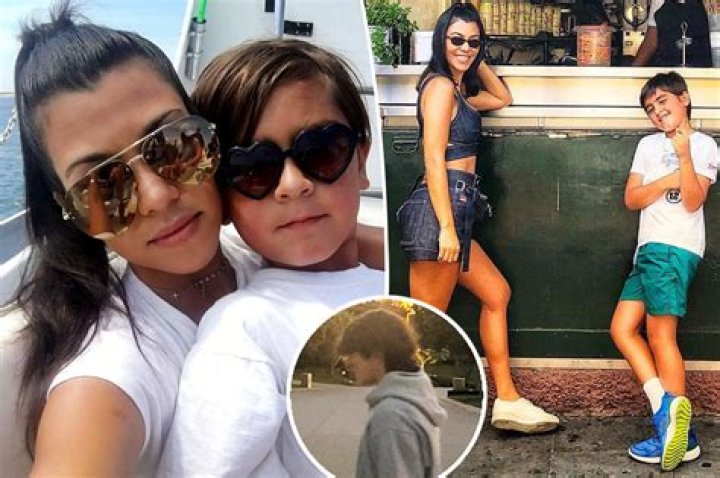 Kourtney Kardashian with Mason and Penelope Disick