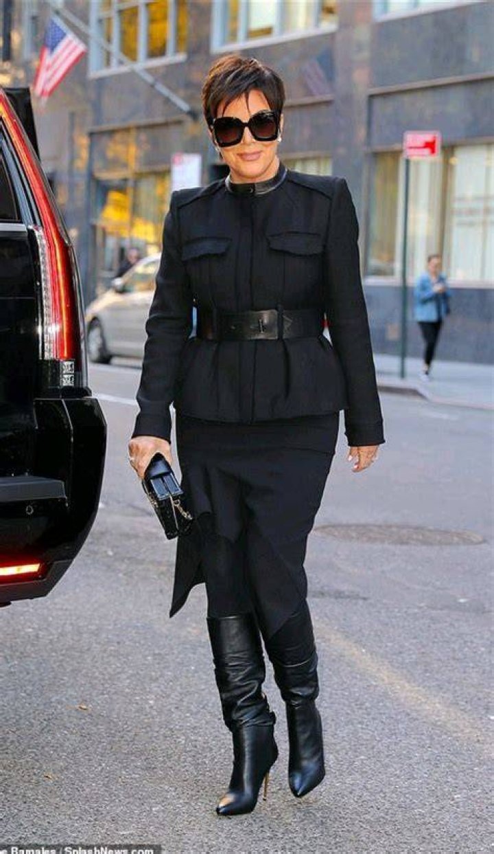 Kris Jenner In A Black Corset