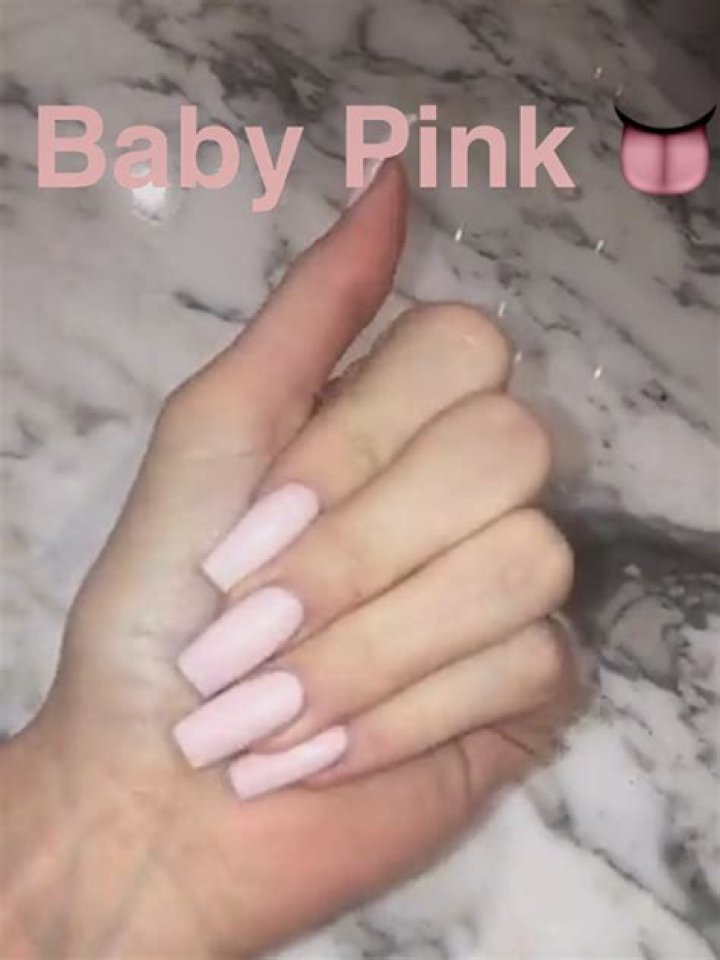 Kylie Jenner Baby Pink Manicure