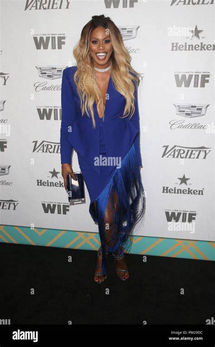 Laverne Cox Variety and Women in Film Pre-Emmy Party, Arrivals, Los Angeles, USA - 15 Sep 2018 Variety Women in Film WEARING CUSTOM MICHAEL COSTELLO