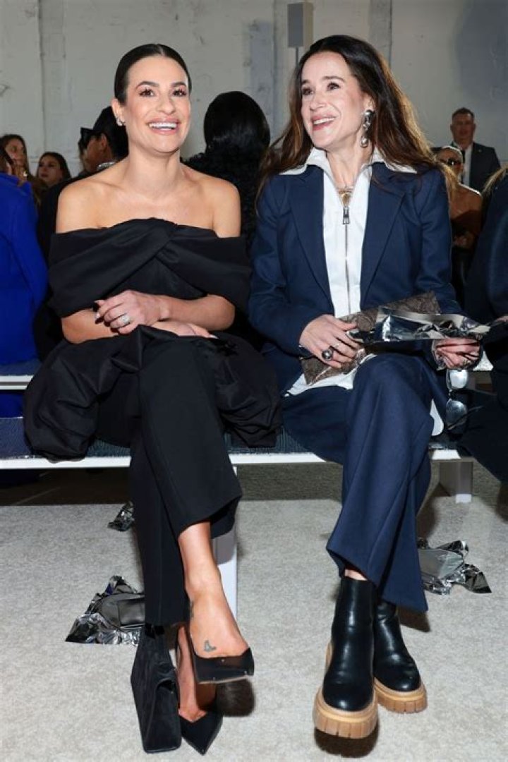 Lea Michele At Brandon Maxwell show