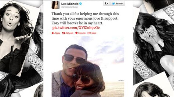 Lea Michele Cory Monteith Tweet