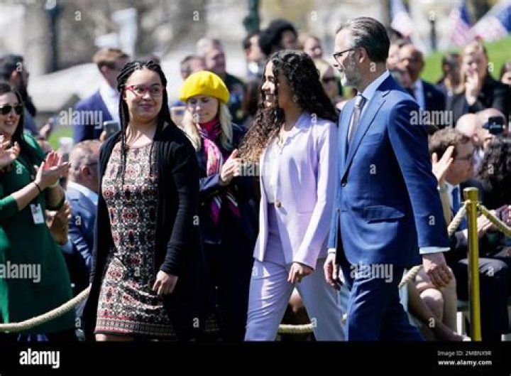 Leila, Talia, and Patrick G. Jackson Arrive For WH Ceremony