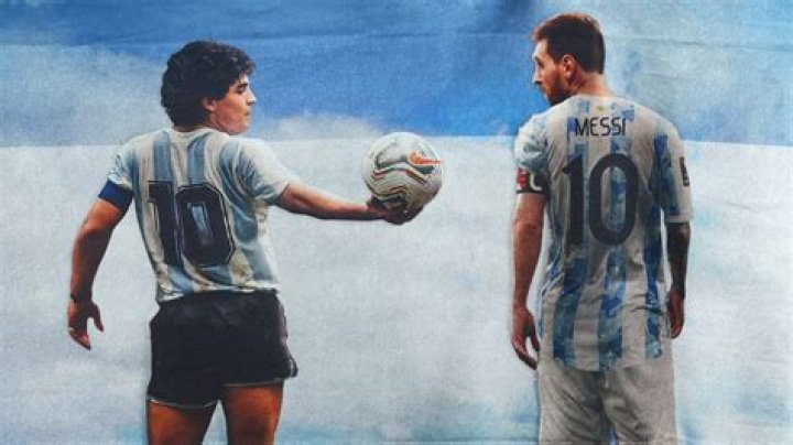 Leo Messi and Diego Maradona