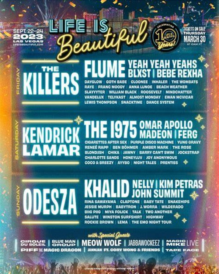 Life is Beautiful Music Festival, Las Vegas, USA &ndash; 23 Sep 2018