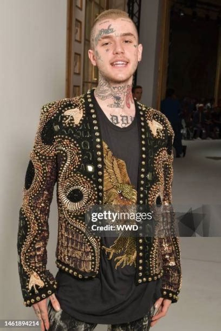 Lil Peep in the front row Balmain show, Front Row, Spring Summer 2018, Paris Fashion Week Men's, France - 24 Jun 2017
