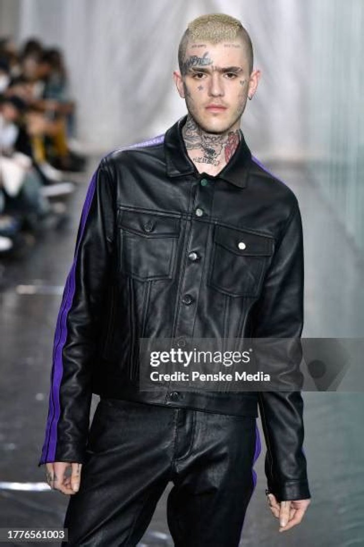 Lil Peep on the catwalk Vlone show, Runway, Spring Summer 2018, Paris Fashion Week Men's, France - 23 Jun 2017