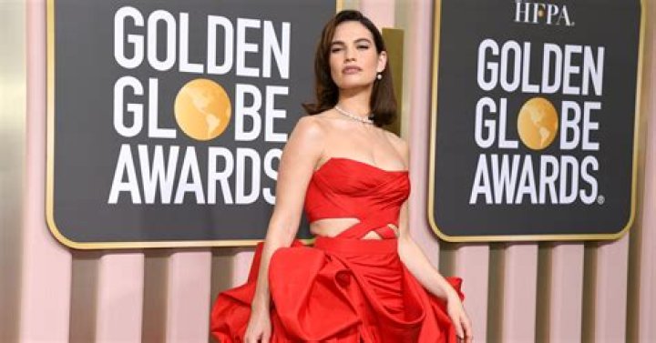 Lily James at 2023 Golden Globes