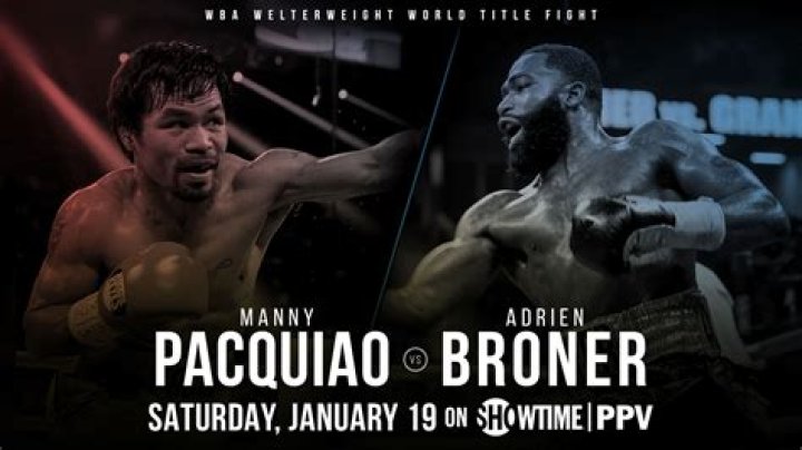 Manny Pacquiao & Adrien Broner during their Las Vegas in January 2019