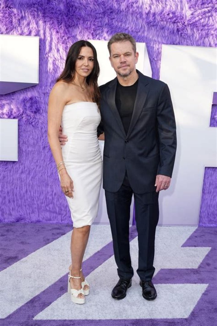 Matt Damon, Luciana Barroso Actor Matt Damon, left, and his wife Luciana Barroso pose for photographers at the premiere of the film 'Downsizing' which opens the 74th edition of the Venice Film Festival in Venice, Italy Film Festival Downsizing Opening Gala, Venice, Italy - 30 Aug 2017