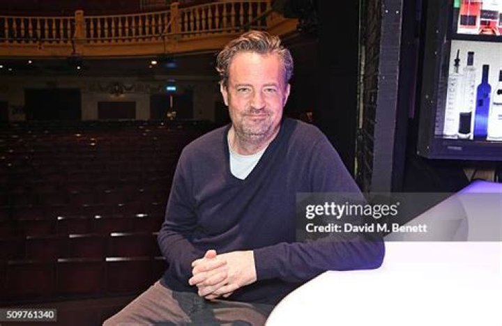 Matthew Perry poses at a photocall for "The End Of Longing"