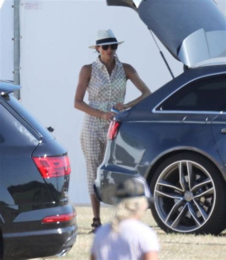 Meghan Markle Bares Shoulders In Halter Top Sundress With Prince Harry At Polo Match