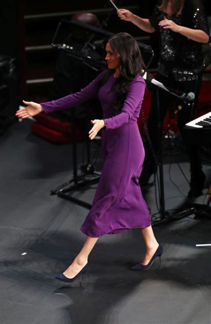 meghan markle purple dress