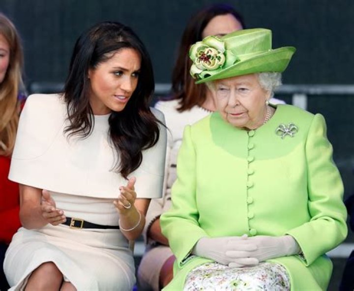 Meghan Markle with Queen Elizabeth and royal family