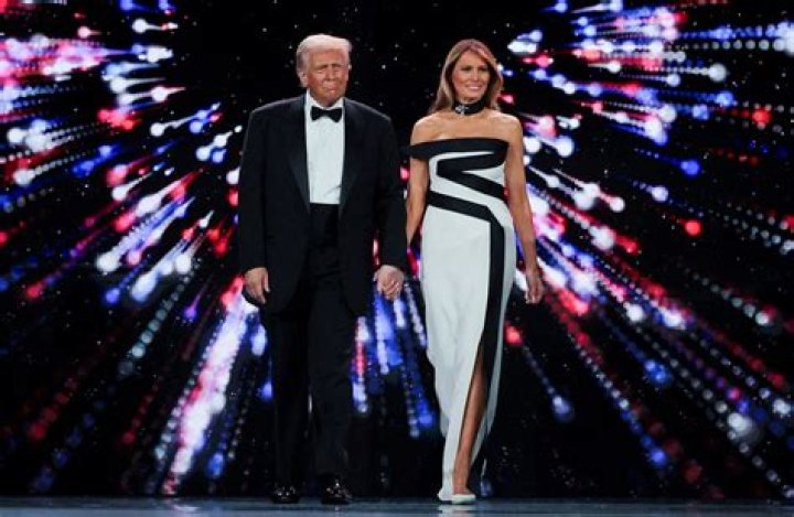 Melania Trump Shows Off Cleavage In $1,477 Blue Dress On Fourth Of July