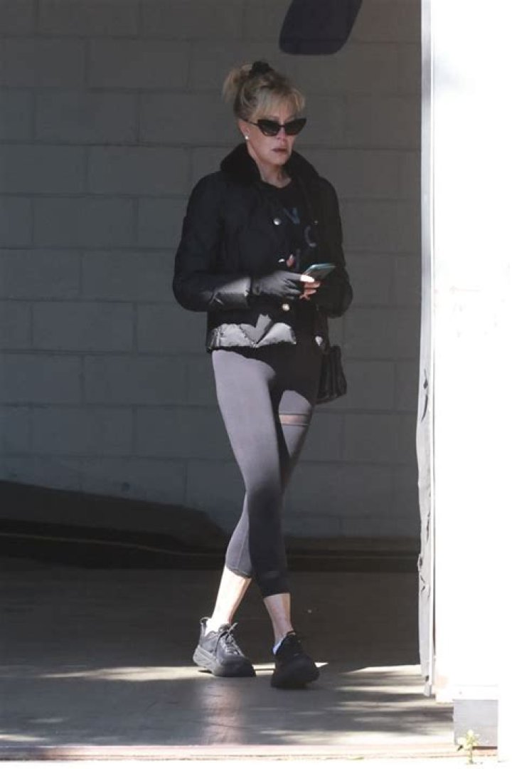 Melanie Griffith, 64, Wears Tight Black Leggings As She Leaves Workout: Photos