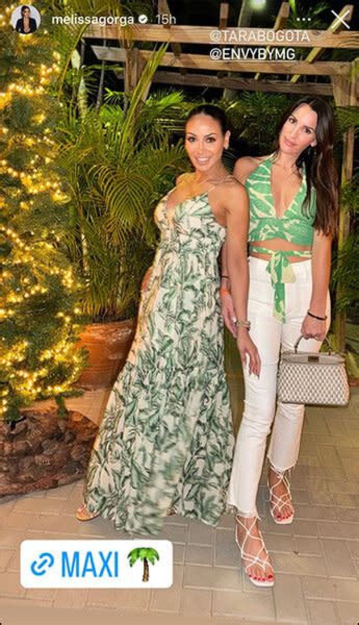 Melissa Gorga In An Orange Dress