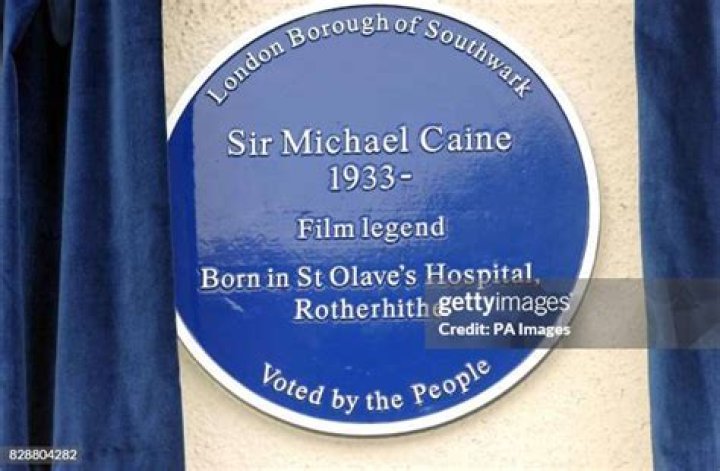 Michael Caine at his birthplace plaque unveiling