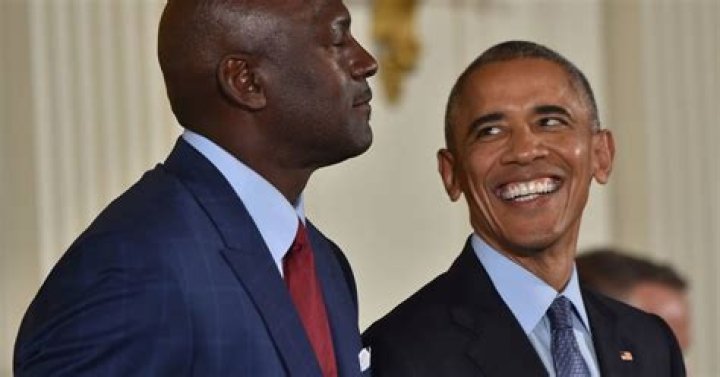 Michael Jordan & Barack Obama in a proud moment