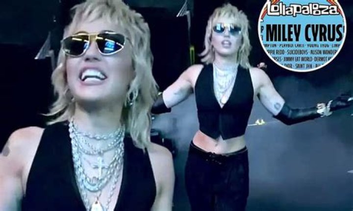 Miley Cyrus Rocks Shorts & Silver Boots At Lollapalooza: Video – Hollywood Life