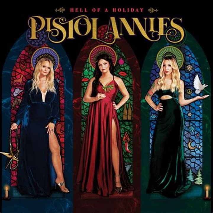Miranda Lambert Slays In Velvet Dress With Thigh High Slit For Pistol Annies’ Holiday Album Cover