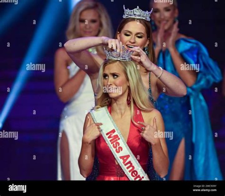 Miss Colorado, Madison Marsh is crowned by Miss America 2023, Grace Stanke as Miss America 2024 at the Dr. Phillips Center for the Performing Arts in Orlando, Florida on Sunday, January 14, 2024. . Miss America Pageant in Orlando, Florida - 14 Jan 2024