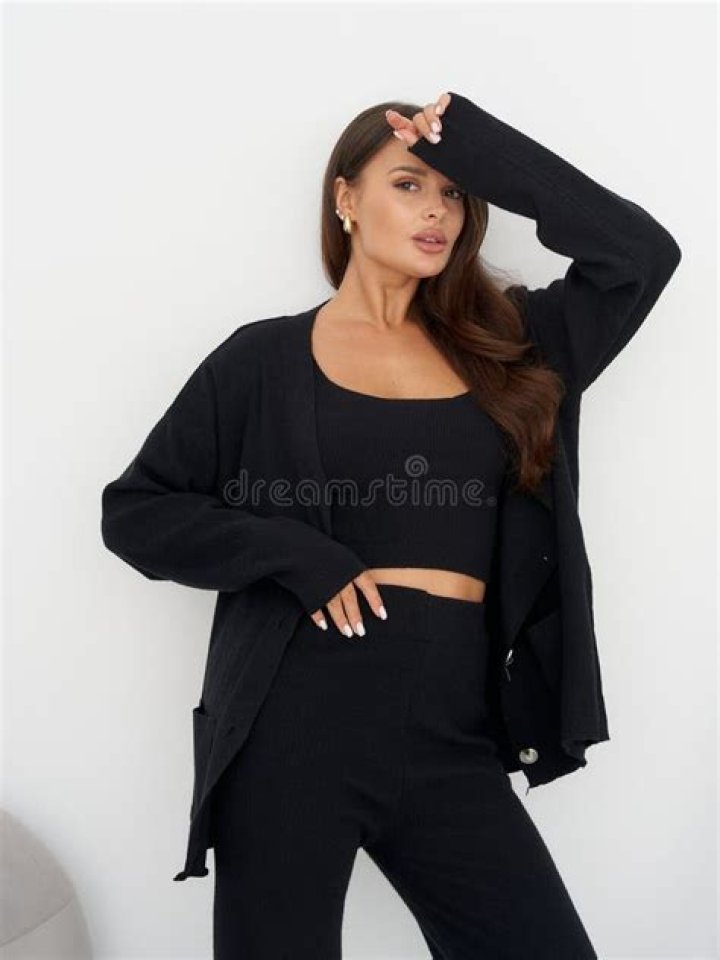 Model in a stylish black dress