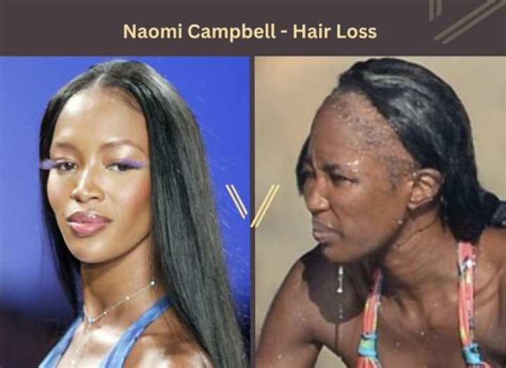 Naomi Campbell Before/After Hair