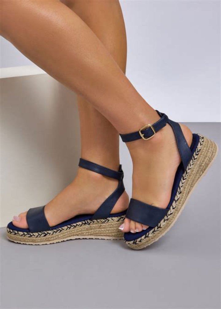 Navy espadrille sandals