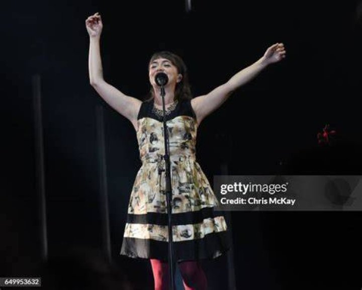 Neyla Pekarek of The Lumineers performs at the 2017 KROQ Almost Acoustic Christmas at The Forum, in Inglewood, Calif 2017 Almost Acoustic Christmas - Day 2, Inglewood, USA - 10 Dec 2017