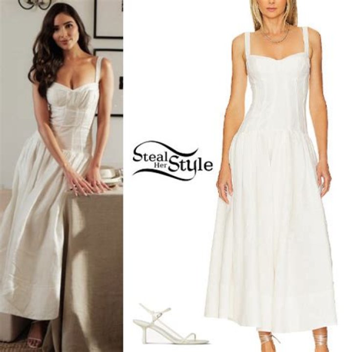 Olivia Culpo Plunging White Dress