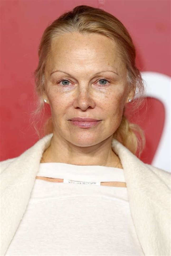 Pamela Anderson at the 2023 Fashion Awards red carpet