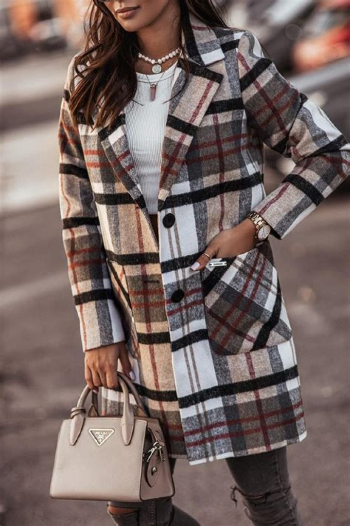 plaid coat