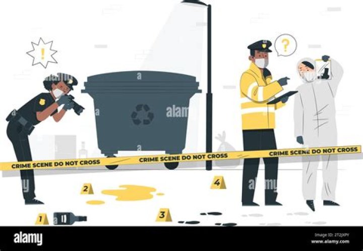 Police officers at the crime scene