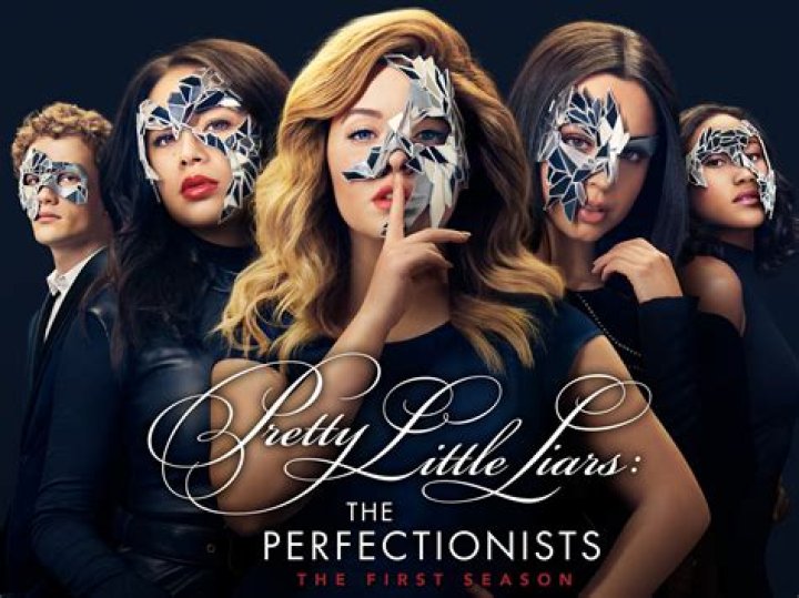 PRETTY LITTLE LIARS: THE PERFECTIONISTS - Freeform's "Pretty Little Liars: The Perfectionists" stars Hayley Erin as TBD, Kelly Rutherford as Claire, Graeme Thomas King as Jeremy, Janel Parrish as Mona, Sasha Pieterse as Alison, Sofia Carson as Ava, Eli Brown as Dylan, and Sydney Park as Caitlin. (Freeform/Kurt Iswarienko)