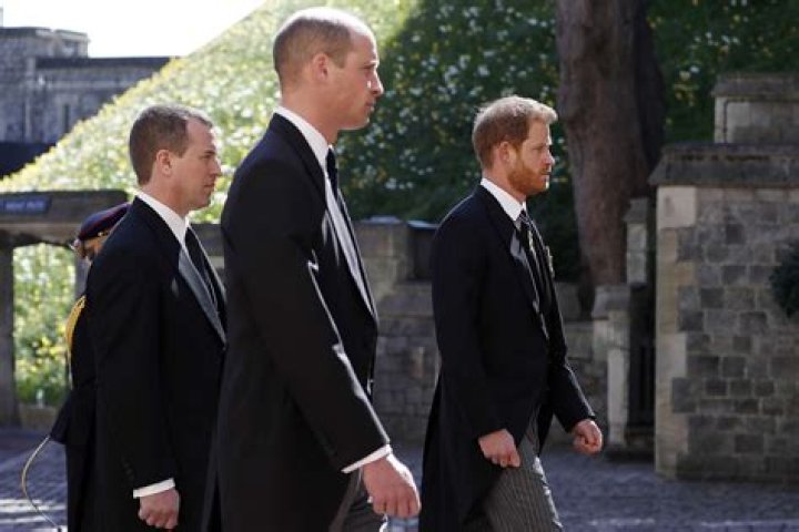 Prince William & Prince Harry Reunite For Grandfather Prince Philip’s Funeral Procession — Watch