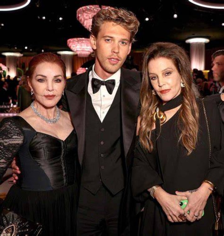 Priscilla Presley, Austin Butler and Lisa Marie Presley80th Annual Golden Globe Awards, Inside, Beverly Hilton, Los Angeles, USA - 10 Jan 2023