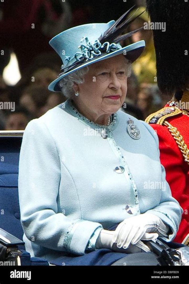 Queen Elizabeth II Trooping The Colour - The Queen's Birthday Parade, London, UK - 02 Jun 2022 The Queen, attends celebration marking her official birthday, during which she inspects troops from the Household Division as they march in Whitehall, before watching a fly-past from the balcony at Buckingham Palace. This year's event also marks The Queen's Platinum Jubilee and kicks off an extended bank holiday to celebrate the milestone.