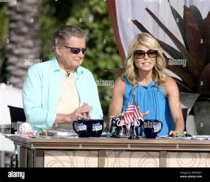 Regis and Kelly film poolside in sunny Miami.Pictured: Regis Philbin,Kelly Ripa.,Regis PhilbinKelly Ripa.Ref: SPL98441 050509 NON-EXCLUSIVEPicture by: SplashNews.comSplash News and PicturesUSA: +1 310-525-5808London: +44 (0)20 8126 1009Berlin: +49 175 3764 Rights