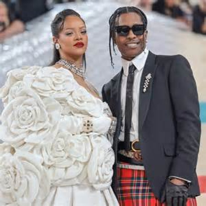 Rihanna and ASAP Rocky come out of their Parisian hotel for the Louis Vuitton after party wearing Louis Vuitton.Pictured: ASAP Rocky,RihannaRef: SPL8261581 200623 NON-EXCLUSIVEPicture by: SplashNews.comSplash News and PicturesUSA: 310-525-5808UK: 020 8126 Rights