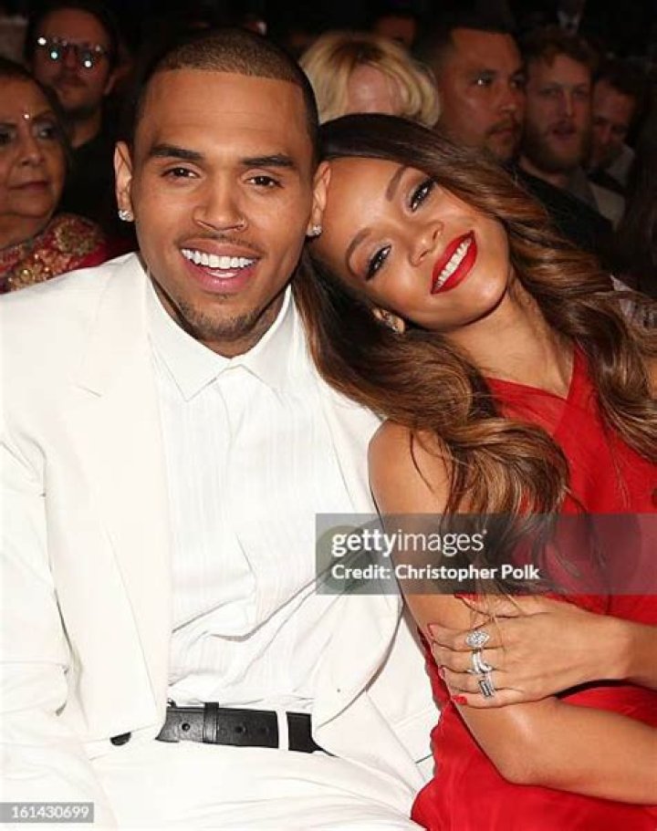 Rihanna and Chris Brown at a basketball game