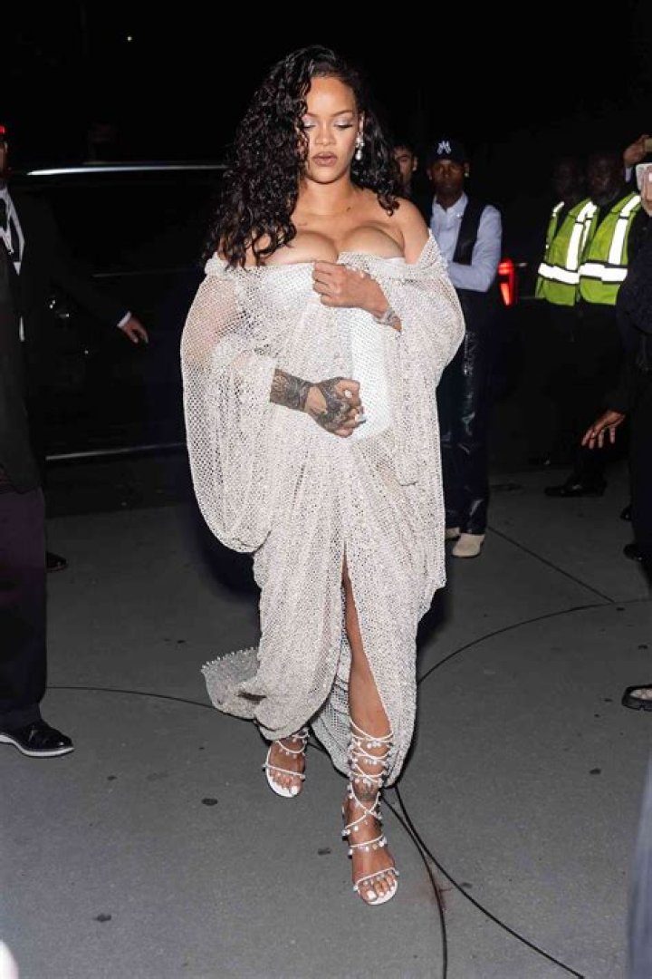 Rihanna In A Sheer Top