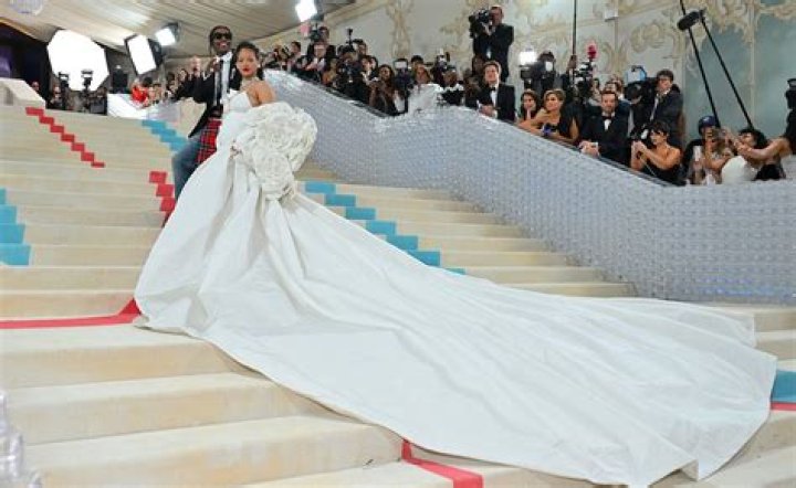 Rihanna In All White Versace
