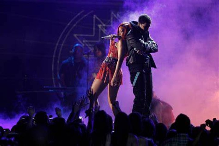 Rihanna, left, and Drake perform at the 53rd annual Grammy Awards on Sunday, Feb. 13, 2011, in Los Angeles. (AP Photo/Matt Sayles)